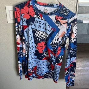 Girl power long sleeve workout top